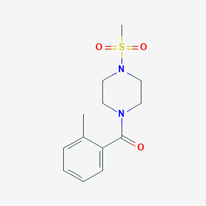 (2-METHYLPHENYL)[4-(METHYLSULFONYL)PIPERAZINO]METHANONE