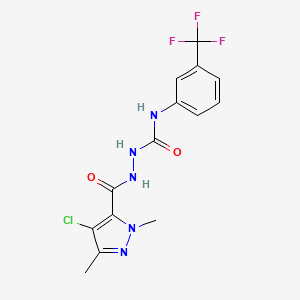 2-[(4-chloro-1,3-dimethyl-1H-pyrazol-5-yl)carbonyl]-N-[3-(trifluoromethyl)phenyl]hydrazinecarboxamide