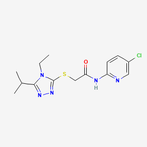 N-(5-CHLORO-2-PYRIDINYL)-2-[(4-ETHYL-5-ISOPROPYL-4H-1,2,4-TRIAZOL-3-YL)SULFANYL]ACETAMIDE