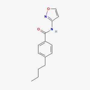 molecular formula C14H16N2O2 B4571555 4-BUTYL-N-(12-OXAZOL-3-YL)BENZAMIDE 