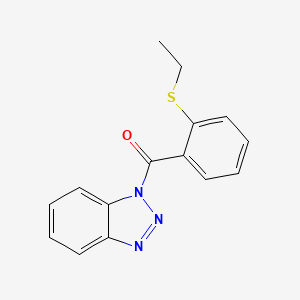 molecular formula C15H13N3OS B4571556 1-[2-(乙硫基)苯甲酰]-1H-1,2,3-苯并三唑 