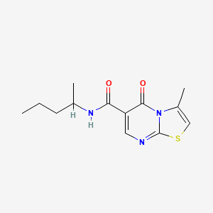 molecular formula C13H17N3O2S B4571570 3-甲基-N-(1-甲基丁基)-5-氧代-5H-[1,3]噻唑并[3,2-a]嘧啶-6-甲酰胺 