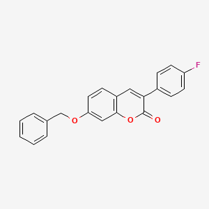 molecular formula C22H15FO3 B4571582 7-(苯甲氧基)-3-(4-氟苯基)-2H-色烯-2-酮 