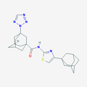molecular formula C25H32N6OS B457159 N-[4-(1-adamantyl)-1,3-thiazol-2-yl]-3-(2H-tetraazol-2-yl)-1-adamantanecarboxamide 