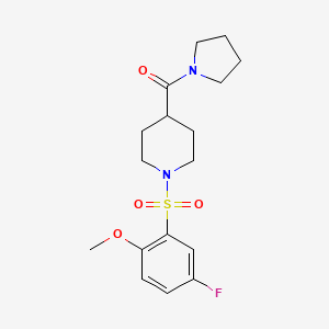 {1-[(5-Fluoro-2-methoxyphenyl)sulfonyl]piperidin-4-yl}(pyrrolidin-1-yl)methanone