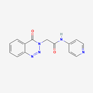 molecular formula C14H11N5O2 B4571595 2-(4-氧代-1,2,3-苯并三嗪-3(4H)-基)-N-4-吡啶基乙酰胺 