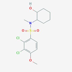 molecular formula C14H19Cl2NO4S B4571615 2,3-dichloro-N-(2-hydroxycyclohexyl)-4-methoxy-N-methylbenzenesulfonamide 