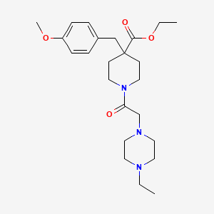 ethyl 1-[(4-ethyl-1-piperazinyl)acetyl]-4-(4-methoxybenzyl)-4-piperidinecarboxylate