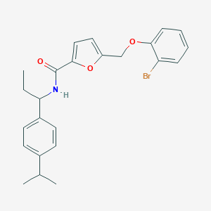 molecular formula C24H26BrNO3 B457165 5-[(2-bromophenoxy)methyl]-N-[1-(4-isopropylphenyl)propyl]-2-furamide 