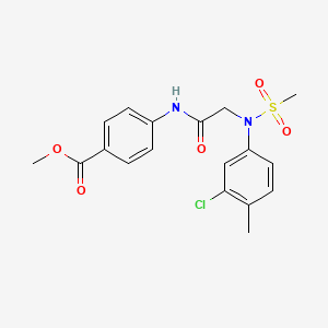 methyl 4-{[N-(3-chloro-4-methylphenyl)-N-(methylsulfonyl)glycyl]amino}benzoate