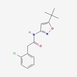 molecular formula C15H17ClN2O2 B4571658 N-(5-tert-butyl-1,2-oxazol-3-yl)-2-(2-chlorophenyl)acetamide 