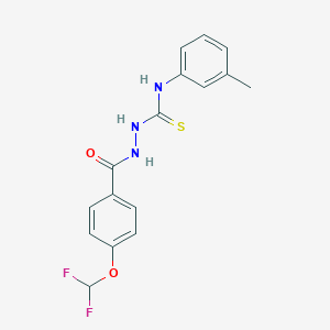 2-[4-(DIFLUOROMETHOXY)BENZOYL]-N-(3-METHYLPHENYL)-1-HYDRAZINECARBOTHIOAMIDE