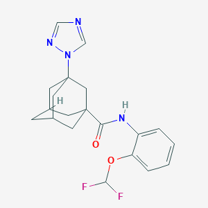 molecular formula C20H22F2N4O2 B457168 N-[2-(difluoromethoxy)phenyl]-3-(1H-1,2,4-triazol-1-yl)-1-adamantanecarboxamide 
