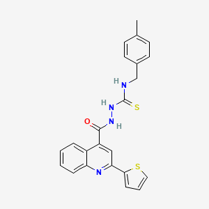 N-(4-methylbenzyl)-2-{[2-(2-thienyl)-4-quinolinyl]carbonyl}hydrazinecarbothioamide