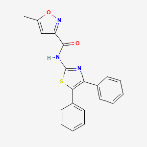 molecular formula C20H15N3O2S B4571704 N-(4,5-二苯基-1,3-噻唑-2-基)-5-甲基-3-异恶唑甲酰胺 