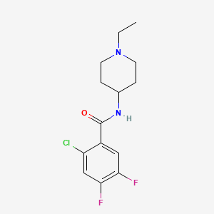 2-chloro-N-(1-ethyl-4-piperidinyl)-4,5-difluorobenzamide