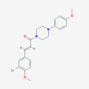 molecular formula C21H23BrN2O3 B457171 1-[3-(3-Bromo-4-methoxyphenyl)acryloyl]-4-(4-methoxyphenyl)piperazine 