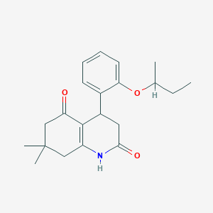 molecular formula C21H27NO3 B4571710 4-[2-(butan-2-yloxy)phenyl]-7,7-dimethyl-4,6,7,8-tetrahydroquinoline-2,5(1H,3H)-dione 