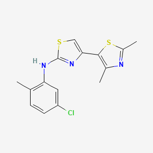 molecular formula C15H14ClN3S2 B4571716 N-(5-chloro-2-methylphenyl)-2',4'-dimethyl-4,5'-bi-1,3-thiazol-2-amine 