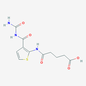 molecular formula C11H13N3O5S B4571772 5-[(3-{[(aminocarbonyl)amino]carbonyl}-2-thienyl)amino]-5-oxopentanoic acid 