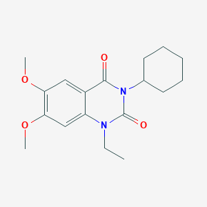 molecular formula C18H24N2O4 B4571809 3-环己基-1-乙基-6,7-二甲氧基-2,4(1H,3H)-喹唑啉二酮 