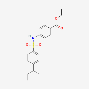 molecular formula C19H23NO4S B4571813 4-乙酰氨基苯甲酸乙酯 