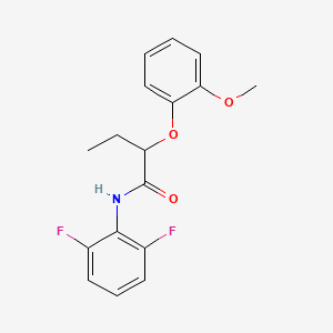 molecular formula C17H17F2NO3 B4571815 N-(2,6-二氟苯基)-2-(2-甲氧基苯氧基)丁酰胺 