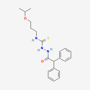 molecular formula C21H27N3O2S B4571823 2-(diphenylacetyl)-N-(3-isopropoxypropyl)hydrazinecarbothioamide 