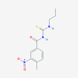 4-methyl-3-nitro-N-(propylcarbamothioyl)benzamide