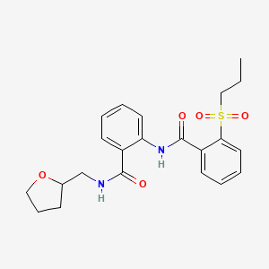 molecular formula C22H26N2O5S B4571847 2-(丙磺酰基)-N-(2-{[(四氢-2-呋喃甲基)氨基]羰基}苯基)苯甲酰胺 