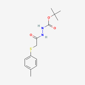 molecular formula C14H20N2O3S B4571888 叔丁基 2-{[(4-甲苯基)硫代]乙酰}肼羧酸酯 