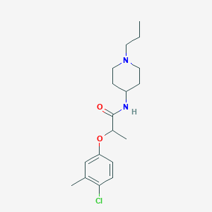 molecular formula C18H27ClN2O2 B4571901 2-(4-chloro-3-methylphenoxy)-N-(1-propylpiperidin-4-yl)propanamide 