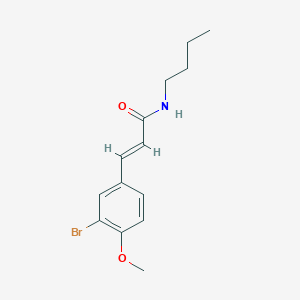 molecular formula C14H18BrNO2 B4571912 3-(3-溴-4-甲氧基苯基)-N-丁基丙烯酰胺 