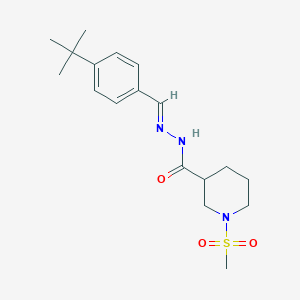 molecular formula C18H27N3O3S B4571916 N'-(4-tert-butylbenzylidene)-1-(methylsulfonyl)-3-piperidinecarbohydrazide 