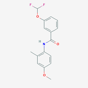 molecular formula C16H15F2NO3 B457193 3-(difluoromethoxy)-N-(4-methoxy-2-methylphenyl)benzamide 