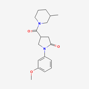 molecular formula C18H24N2O3 B4571941 1-(3-甲氧基苯基)-4-[(3-甲基哌啶-1-基)羰基]吡咯烷-2-酮 