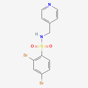 molecular formula C12H10Br2N2O2S B4571947 2,4-二溴-N-(4-吡啶基甲基)苯磺酰胺 