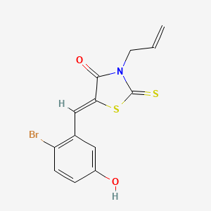 molecular formula C13H10BrNO2S2 B4571950 3-allyl-5-(2-bromo-5-hydroxybenzylidene)-2-thioxo-1,3-thiazolidin-4-one 