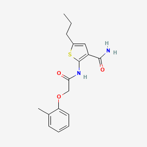 2-{[2-(2-METHYLPHENOXY)ACETYL]AMINO}-5-PROPYL-3-THIOPHENECARBOXAMIDE