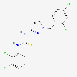 molecular formula C17H12Cl4N4S B4571978 N-[1-(2,4-二氯苄基)-1H-吡唑-3-基]-N'-(2,3-二氯苯基)硫脲 