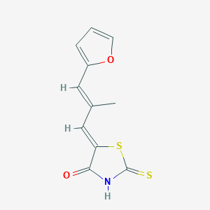 molecular formula C11H9NO2S2 B4572018 5-[3-(2-呋喃基)-2-甲基-2-丙烯-1-亚烷基]-2-硫代-1,3-噻唑烷-4-酮 