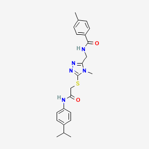 N-{[5-({2-[(4-isopropylphenyl)amino]-2-oxoethyl}thio)-4-methyl-4H-1,2,4-triazol-3-yl]methyl}-4-methylbenzamide