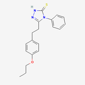 molecular formula C19H21N3OS B4572030 4-苯基-5-[2-(4-丙氧苯基)乙基]-4H-1,2,4-三唑-3-硫醇 