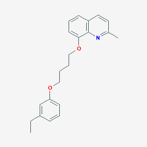 molecular formula C22H25NO2 B4572068 8-[4-(3-ethylphenoxy)butoxy]-2-methylquinoline 