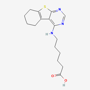 molecular formula C16H21N3O2S B4572073 6-(5,6,7,8-tetrahydro[1]benzothieno[2,3-d]pyrimidin-4-ylamino)hexanoic acid 