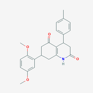 molecular formula C24H25NO4 B4572081 7-(2,5-dimethoxyphenyl)-4-(4-methylphenyl)-4,6,7,8-tetrahydroquinoline-2,5(1H,3H)-dione 