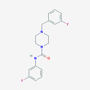 molecular formula C18H19F2N3O B4572082 4-(3-fluorobenzyl)-N-(3-fluorophenyl)-1-piperazinecarboxamide 