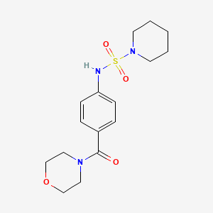 molecular formula C16H23N3O4S B4572099 N-[4-(4-吗啉甲酰基)苯基]-1-哌啶磺酰胺 