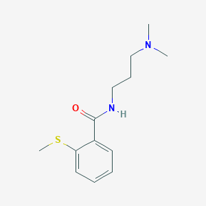 molecular formula C13H20N2OS B4572112 N-[3-(二甲氨基)丙基]-2-(甲硫基)苯甲酰胺 