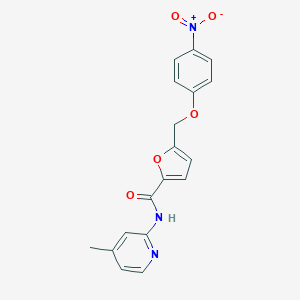 molecular formula C18H15N3O5 B457213 N-(4-methylpyridin-2-yl)-5-[(4-nitrophenoxy)methyl]furan-2-carboxamide 